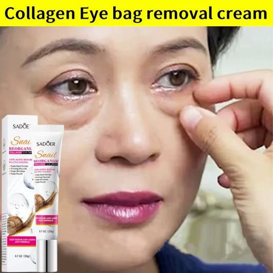 Remove Eyes Bags Snail Collagen Eye Cream Anti Dark Circles Anti-Wrinkle Moisturizing Firming Beauty Eyes Skin Care Products