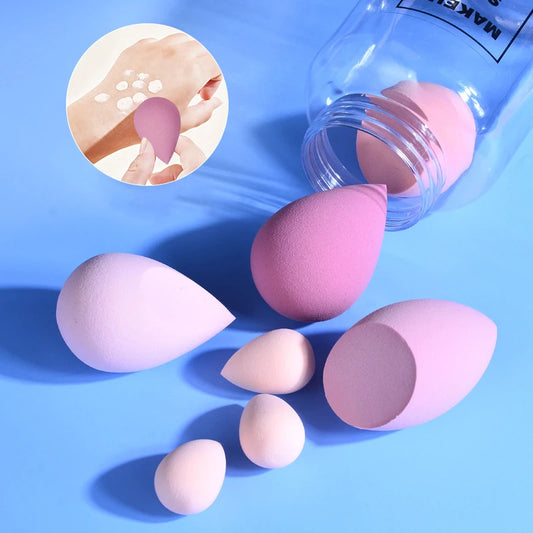 7PCS Canned Cosmetic Sponge Set Dry And Wet Liquid Foundation Powder Cosmetic Puff Professional Cosmetic Tools Make-up Artist