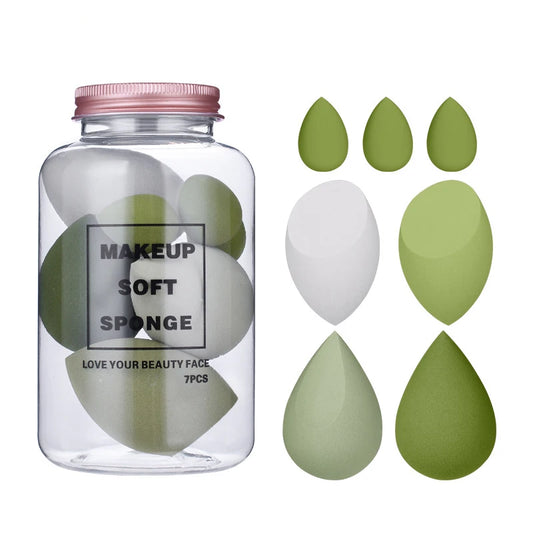 7PCS Canned Cosmetic Sponge Set Dry And Wet Liquid Foundation Powder Cosmetic Puff Professional Cosmetic Tools Make-up Artist