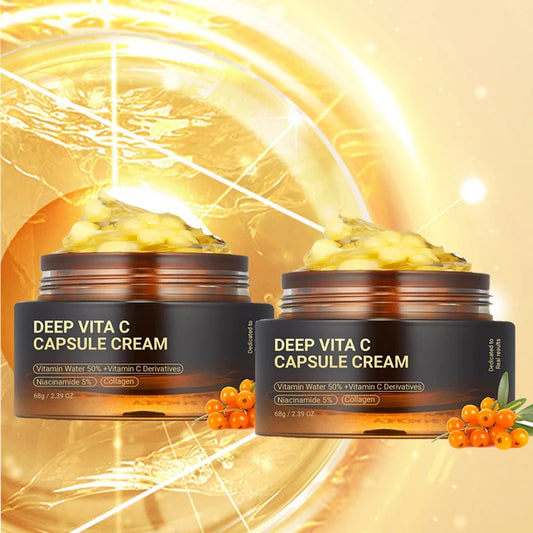 Anti Wrinkle Vita C Capsule Cream Collagen Face Anti Aging Gel Firming Repairing Fade lines Korean Skin Care Products 2.39 oz