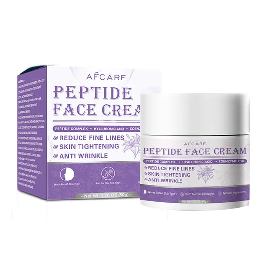 Peptide Face Cream Anti Wrinkle Coenzyme Q10 Reduce Fine Lines Firming Skin Moisturizer Nourishing Tender Skincare Products