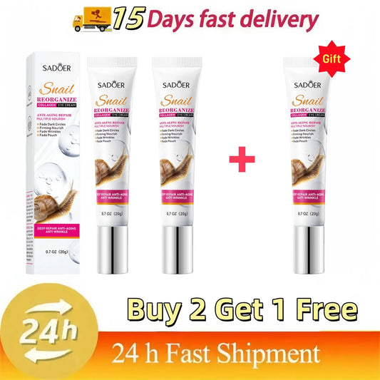 Remove Eyes Bags Snail Collagen Eye Cream Anti Dark Circles Anti-Wrinkle Moisturizing Firming Beauty Eyes Skin Care Products